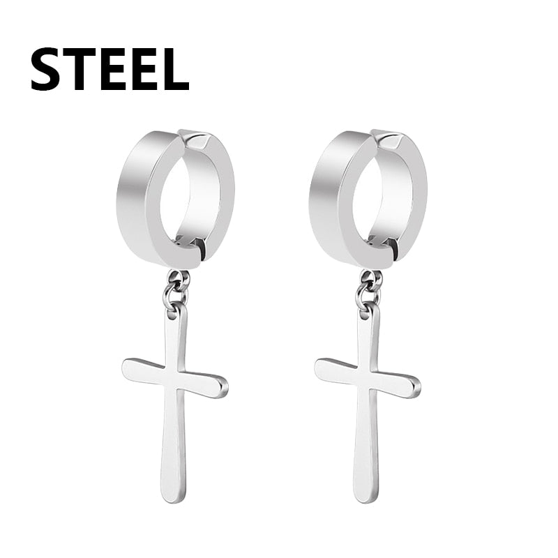 Stainless Steel Non-Piercing Magnetic Stud Earrings Unisex