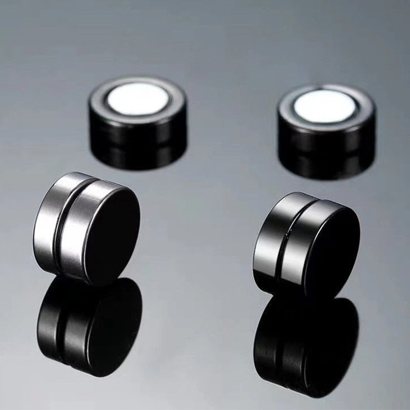 Stainless Steel Non-Piercing Magnetic Stud Earrings Unisex