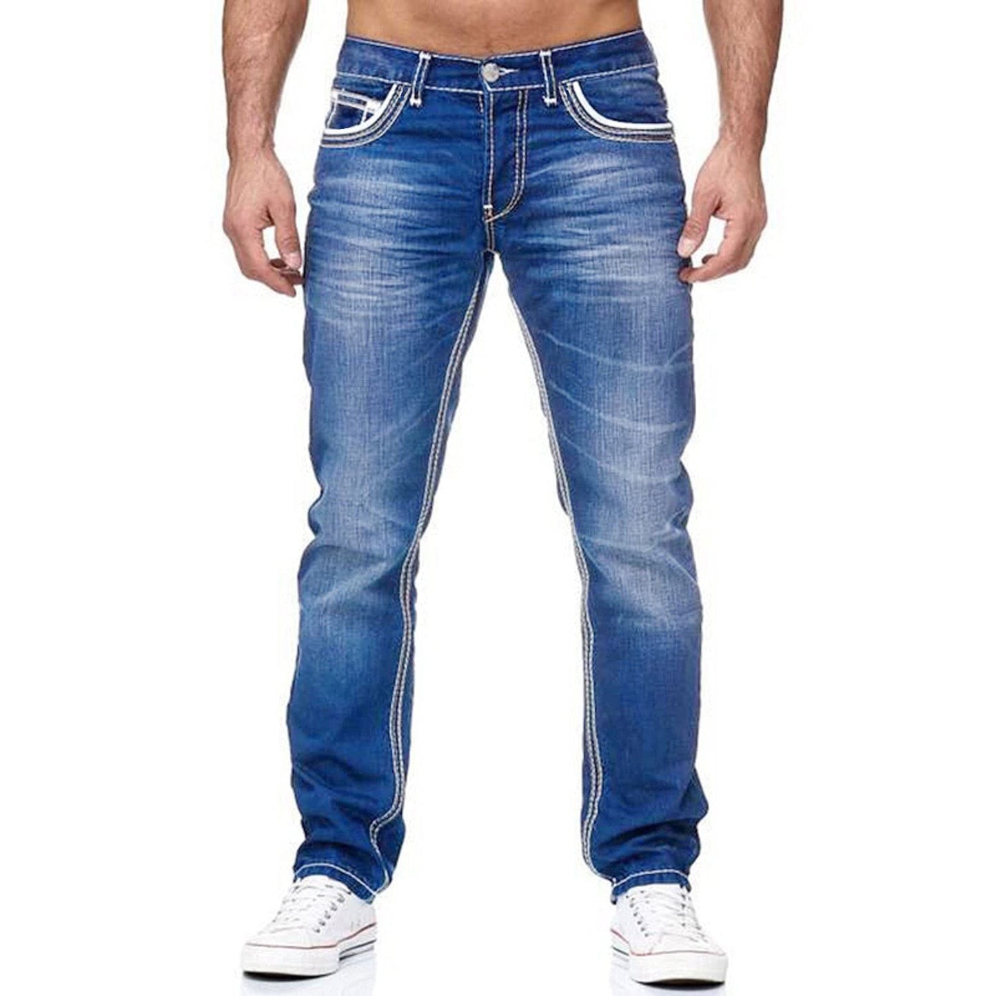 Men's Denim Straight Pants