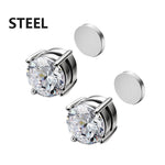 Stainless Steel Non-Piercing Magnetic Stud Earrings Unisex