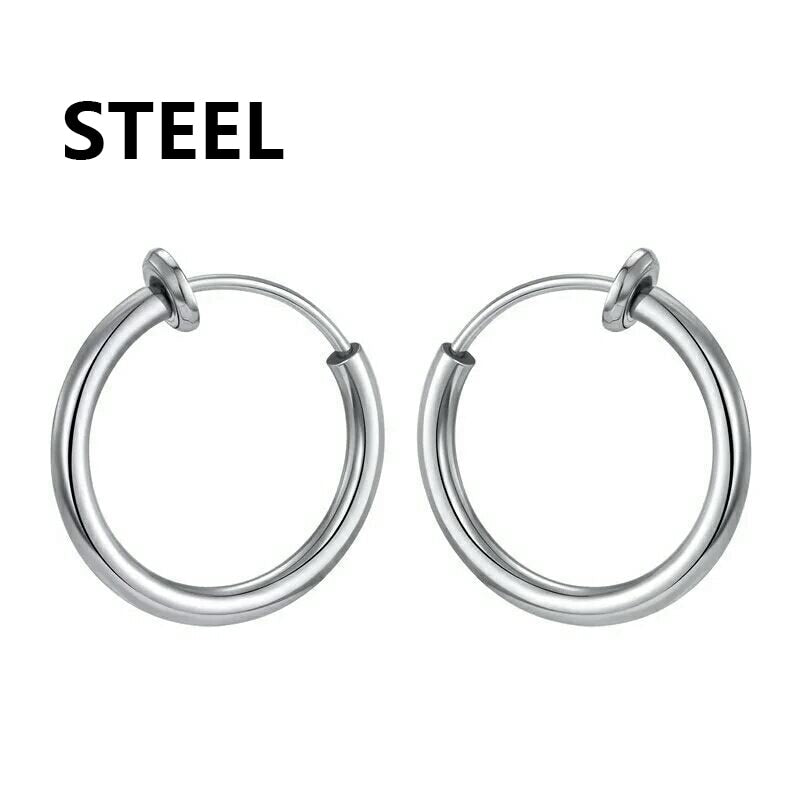 Stainless Steel Non-Piercing Magnetic Stud Earrings Unisex