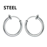 Stainless Steel Non-Piercing Magnetic Stud Earrings Unisex